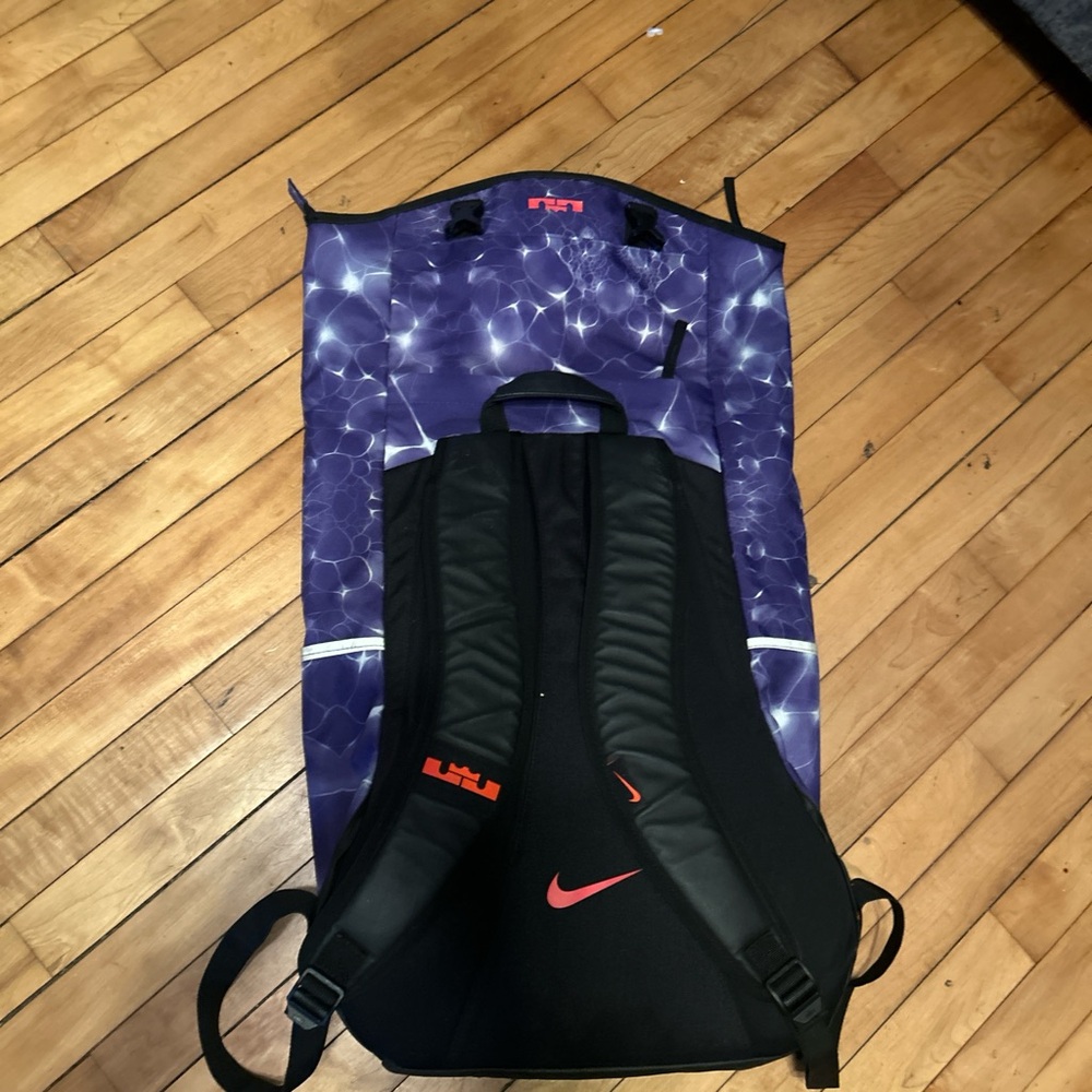 Nike Purple and Black Backpack with Red Accent - Picture 3 of 3